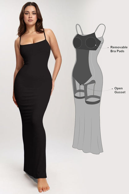 Newly Engaged Basic Built-In Shapewear Sleeveless Maxi Dress