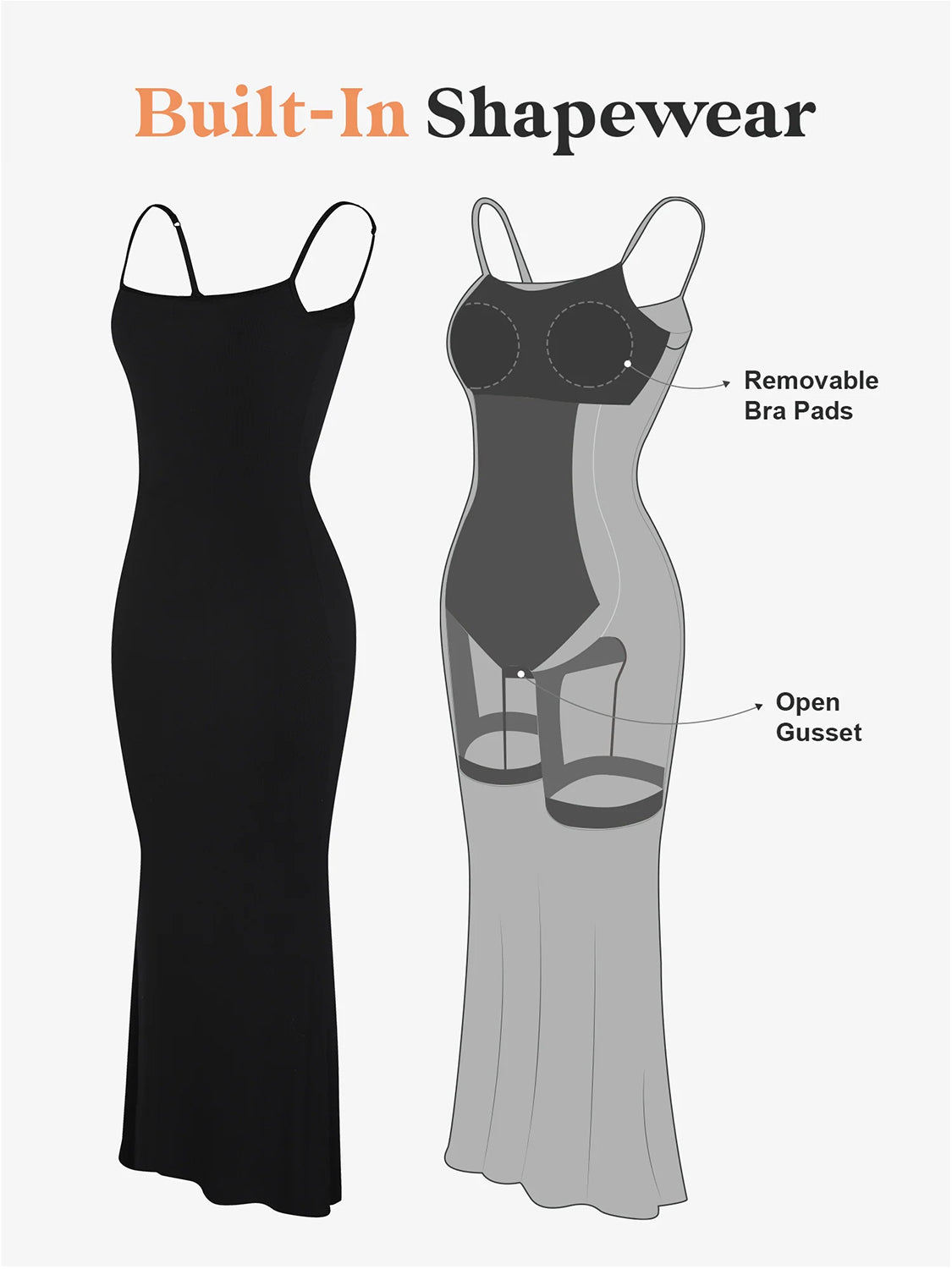 Newly Engaged Basic Built-In Shapewear Sleeveless Maxi Dress